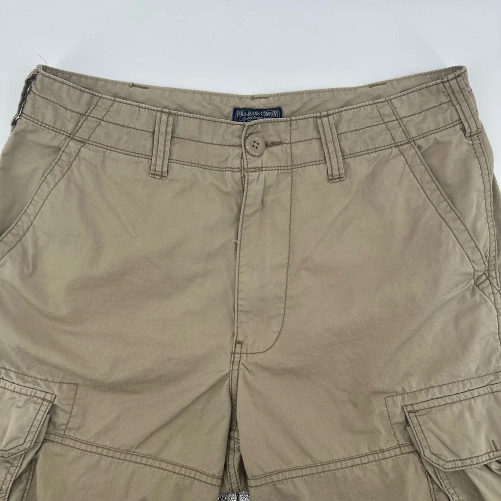 Polo‎ Jeans Company Ralph Lauren Mens Khaki Cargo Shorts Size 32